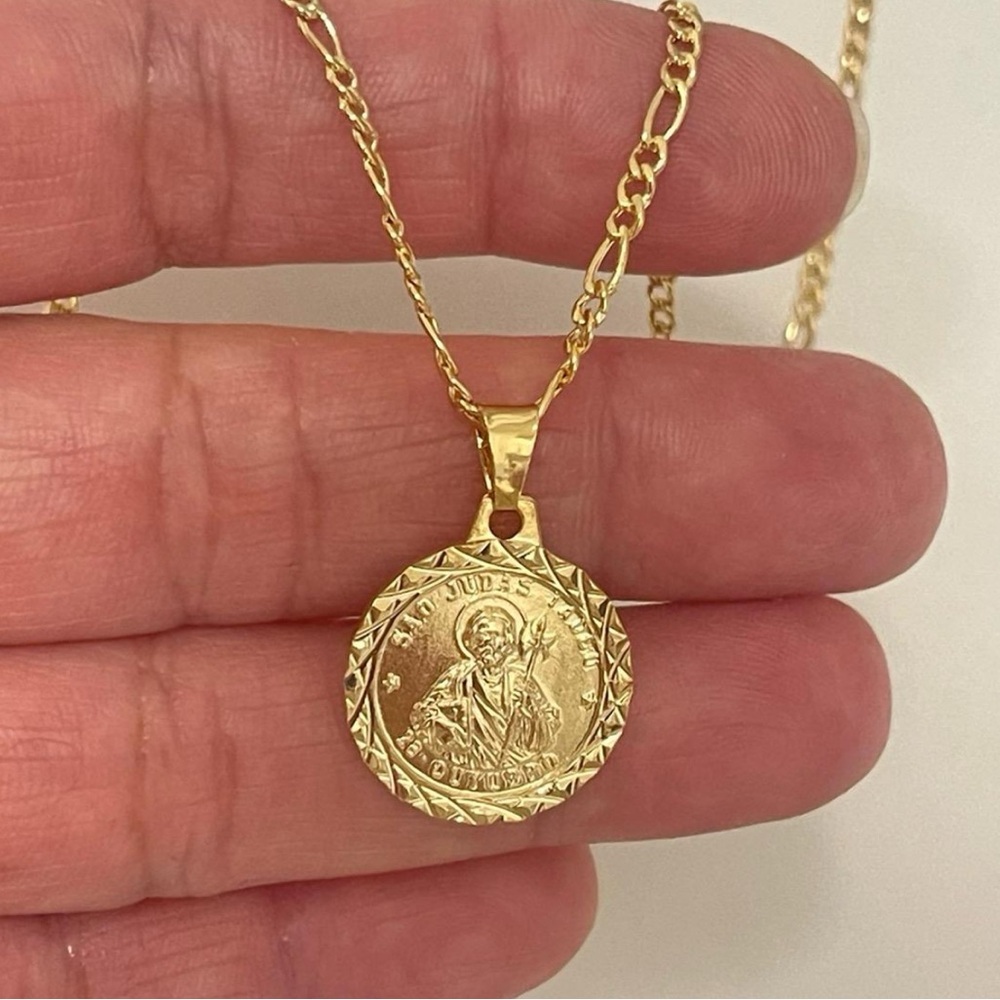 18k Gold Filled St Jude Necklace